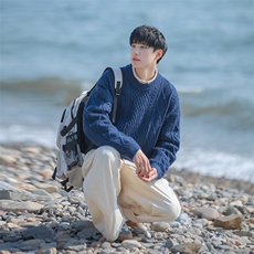 B225-M1145-X78-P62-腈纶42%锦纶31%PBT27%-特殊条纹毛衣有现货，男装针织衫/毛衣，电商B225