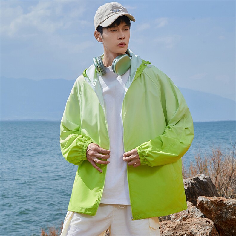 UPF50+有报告渐变轻薄透气防晒衣支持二开F626-P52，男装防晒衣，电商B306