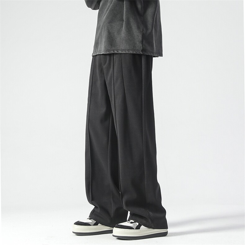 毛呢西裤男秋冬垂感裤韩版加厚男士百搭修身直筒休闲裤D518/P65，男装西裤，星座206（原A221）