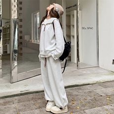 韩版灰色卫衣运动套装女2025年春秋季新款韩版宽松休闲长裤两件套，女装套装/套裙，2C305