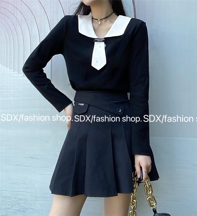 【现货】特色拼接领上衣，其它，色调轩