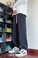 秋冬潮牌个性标痞帅运动宽松百搭设计感裤子XZ301b-2-CK709P32，男装休闲裤，星座301B-2（原A443-1）
