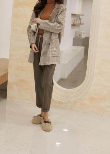 冬季新款双面羊绒大衣，女装，拉嘉图