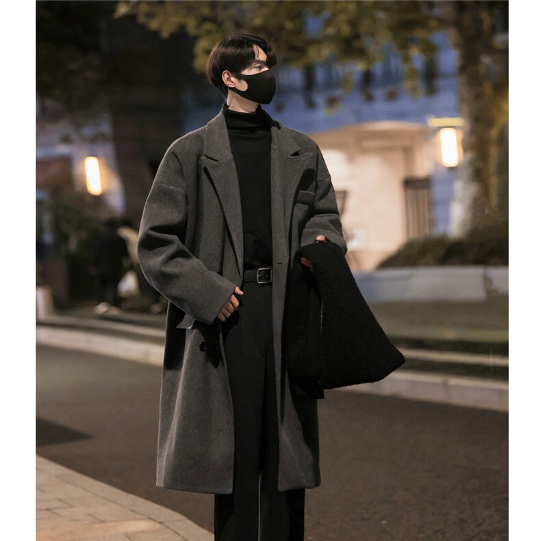 男装呢料呢子毛呢大衣西装领长款冬季呢子外套XZ514-2-F13-P128,男装毛呢大衣,星座514-2(原B239)