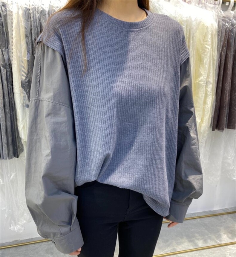 欧货假两件拼接衬衣，其它，浪漫E点