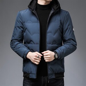 冬季中年休闲羽绒服连帽可脱卸男中长款加厚冬装外套ZL1008-P225，男装羽绒服，电商B212（原钱塘6029）