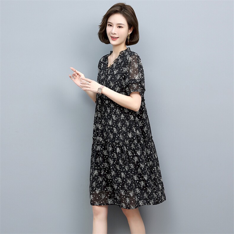 2022夏季新款时尚气质POLO领显瘦休闲舒适连衣裙,女装连衣裙,独衣靓