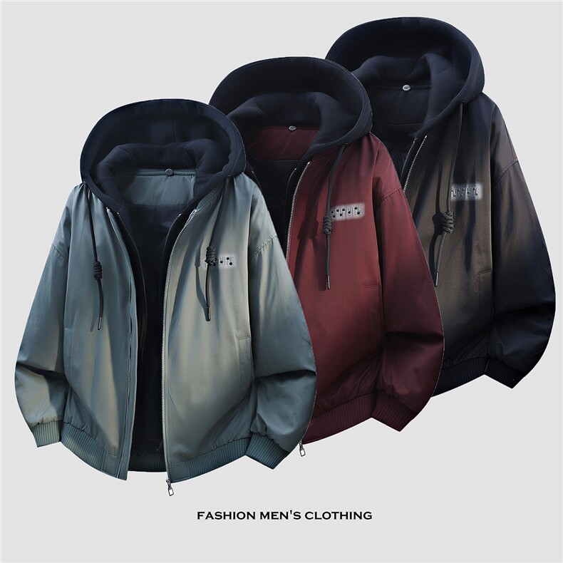 M-4XLB3533306P220灰连帽2025冬羽绒服136-161g有,男装羽绒服,电商B353