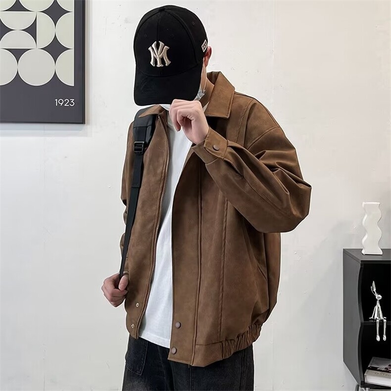 美式复古宽松皮衣男外套秋款潮PU皮夹克男女防水机车服A145-P75,男装皮衣,星座1109-3