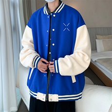 摇粒绒棒球服男大码开衫卫衣男夹克BF86305-P65，男装夹克，电商A040