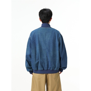 水洗牛仔外套男款春美式痞帅上衣服宽松休闲工装夹克JK1329-P98图片