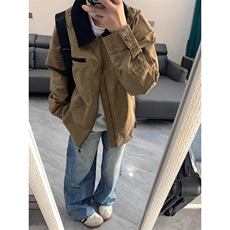 做旧外套女春秋2025新款潮牌宽松休闲情侣工装夹克上衣JK886，男装夹克，星座1116A（原606A-3）