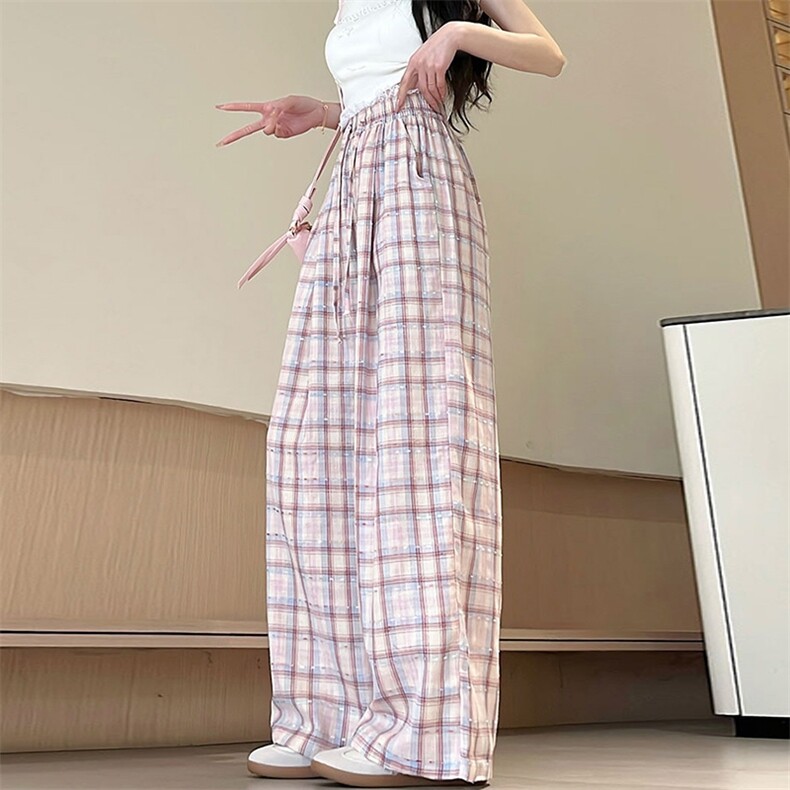 AK2321-P45多巴胺休闲裤女新款阔腿裤宽松直筒拖地裤,女装休闲裤,星座617A-2