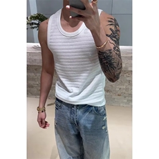 夏季新款肌理感重磅无袖坎肩背心男薄款透气健身运动T恤上衣BXT66，男装背心/马甲，星座208-5