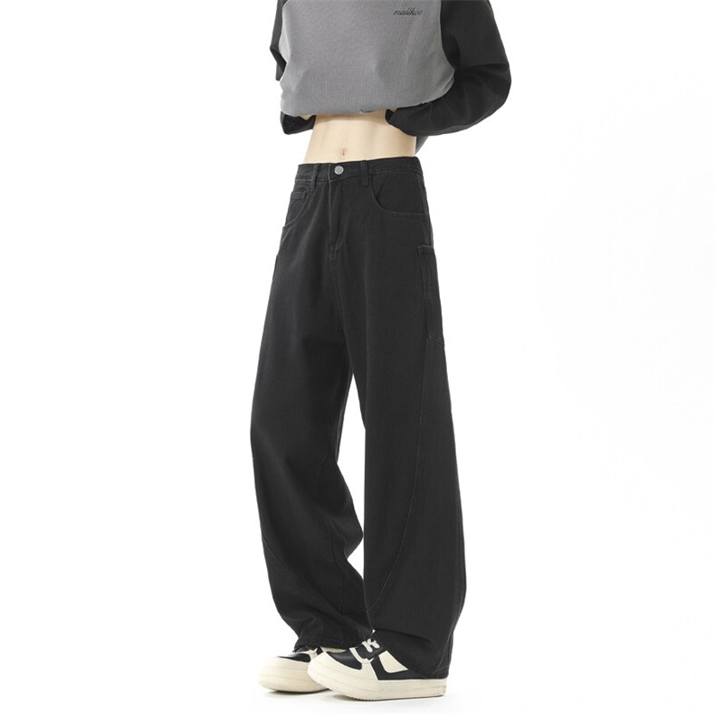 美式复古拼接弯刀阔腿牛仔裤垂感310A-4-NZ50-P39加绒49,男装牛仔裤,星座310A-4