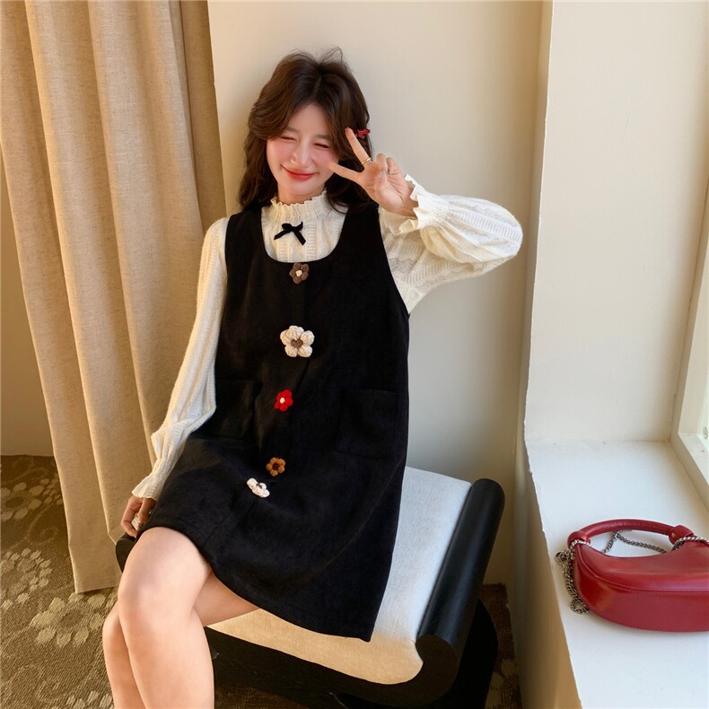 新款，蕾丝内搭+背心裙2C093-6694-P175-K288,女装套装/套裙,2C093