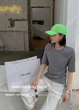 拉链修身T恤，女装T恤，斐媞梦