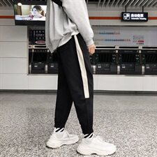20秋装新款港风印花休闲大码潮流工装小脚裤上新K812-P55，男装休闲裤，电商A009A（原A058A）