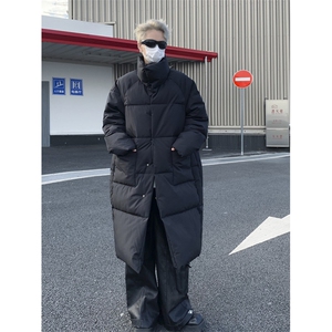 中长款大口袋设计羽绒棉服男士暗黑风宽松棉衣保暖图片