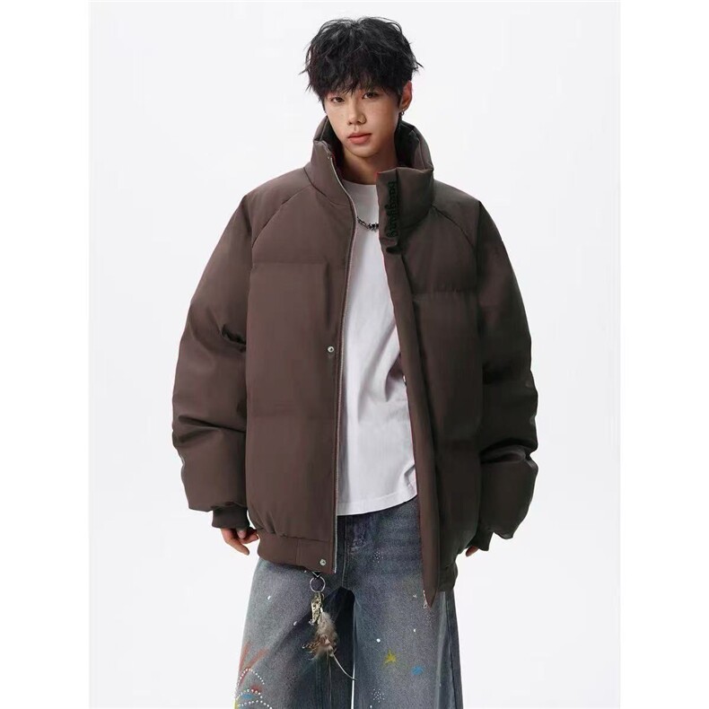 网图潮牌刺绣PU皮棉衣男女立领棉服百搭保暖外套310A-MY968-P78，男装棉衣，四季星座310A