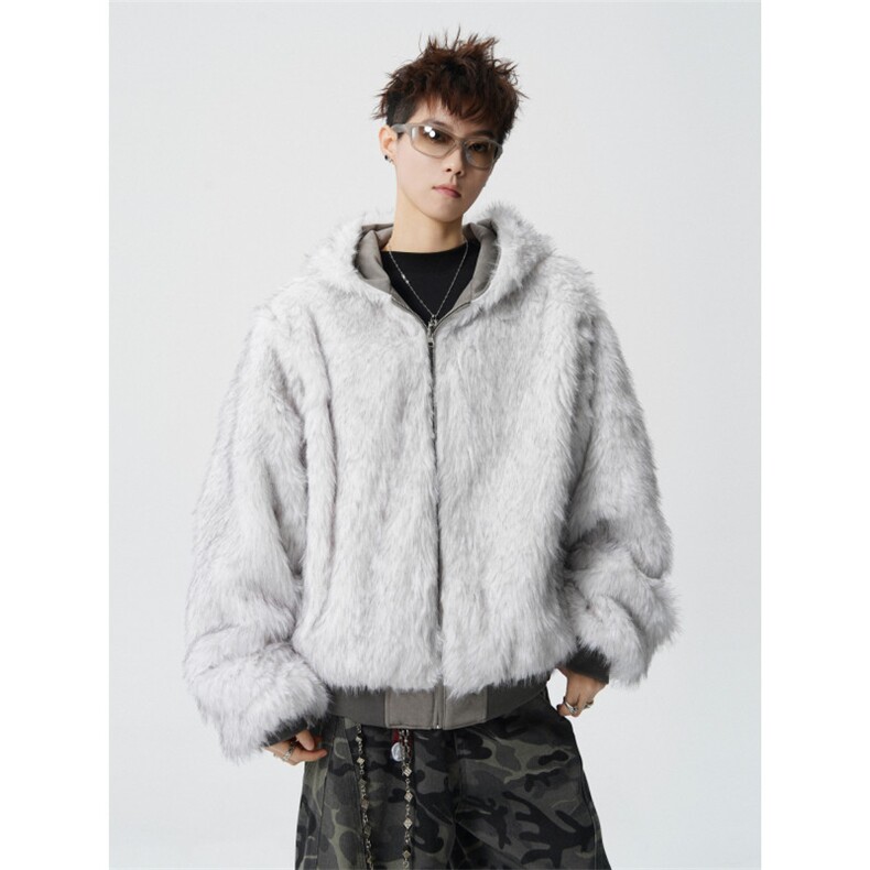 706-LK6059-P148现货冬季双面穿座山雕仿兔毛棉衣保暖棉服外套,男装棉衣,星座706