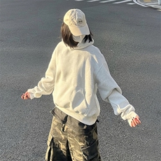 抖音得物高品质二开秋冬美式高街重磅结构辑明线连帽卫衣外套W75，男装卫衣，电商A486