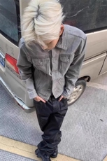 美式复古短款水洗灰色牛仔外套高级感痞帅夹克JK48特P70，男装工装外套，星座908-1