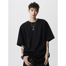 现货T1036-P32特控58M-5XL简约大码立体设计短袖T恤，男装T恤，电商D232
