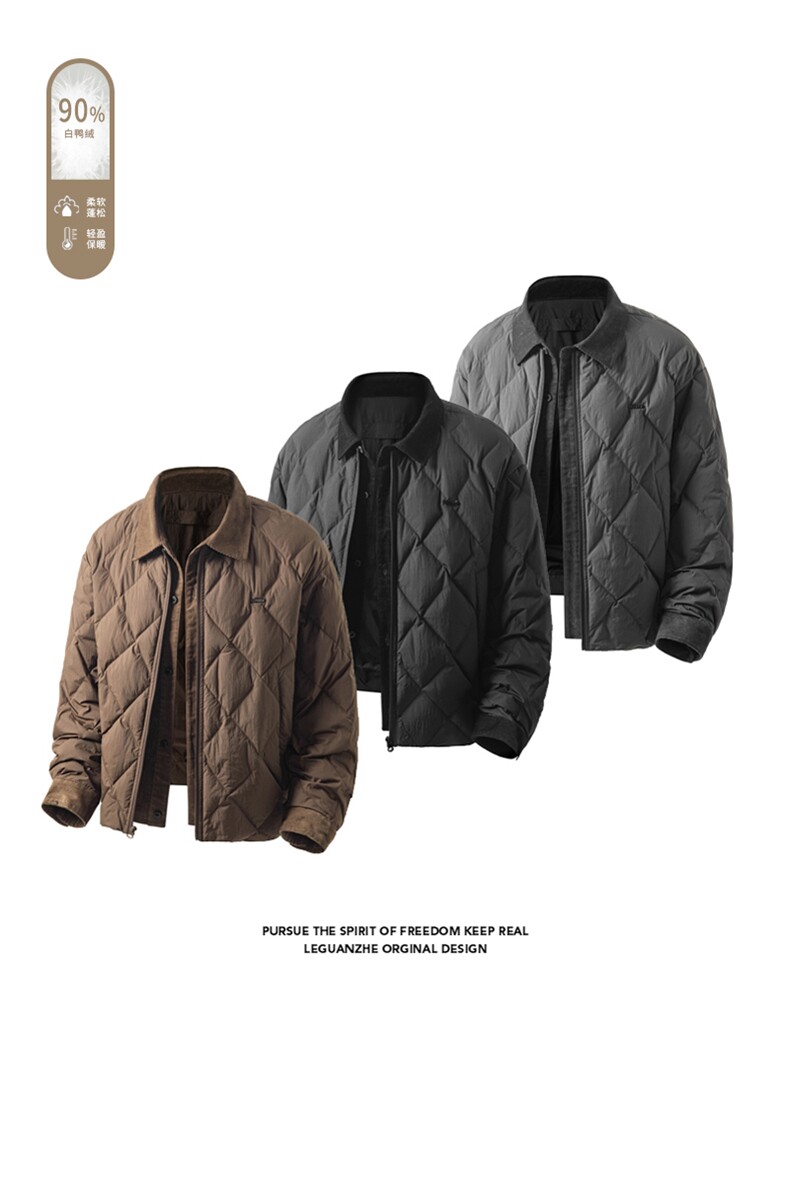2025冬季新款港风白底大码90%白鸭绒羽绒服M-3XLGC118-特P209,男装羽绒服,电商A022