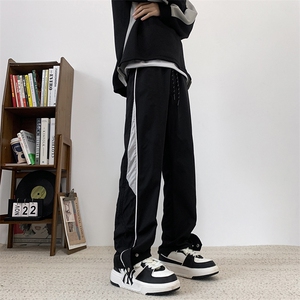 裤子男春夏季潮牌防水阔腿运动休闲裤美式宽松直筒长裤HK301-P40图片