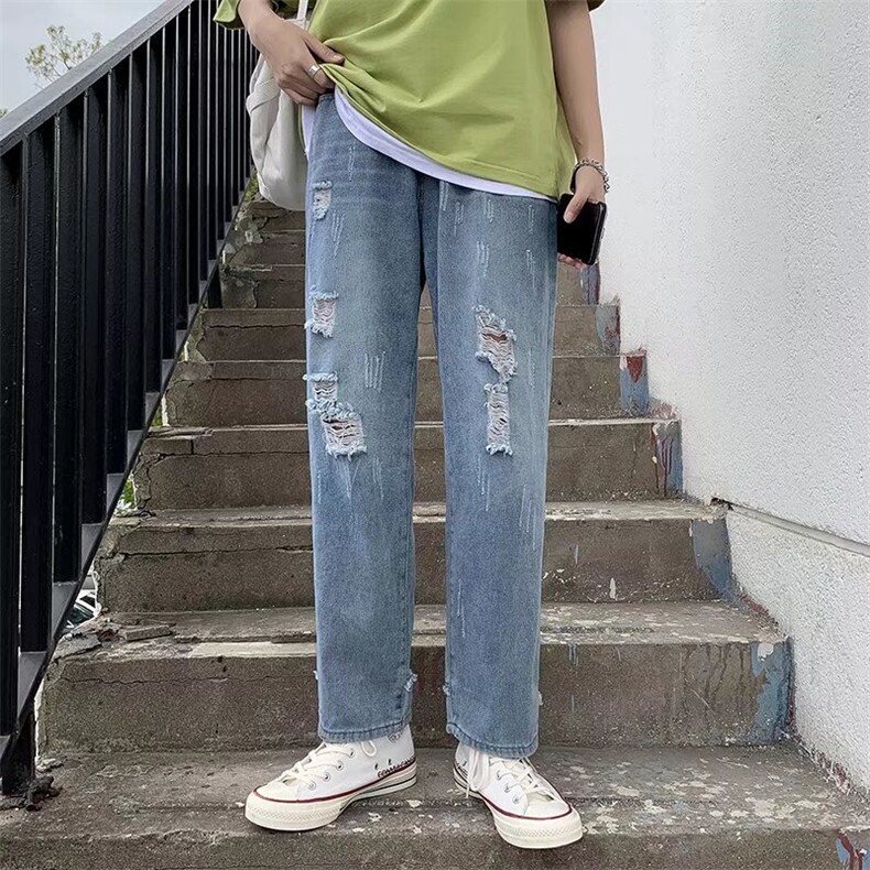 潮流春季牛仔裤男牛仔长裤A52P38图片