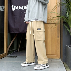 秋季新款多口袋工装裤高街直筒潮流休闲裤227-2*K307*P50控78，男装休闲裤，星座227-2