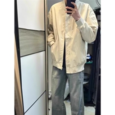 J67-P53美式am1飞行员夹克男立领棒球服高级感浅色外套，男装夹克，星座215-1