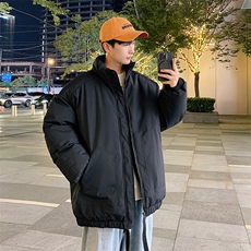 现货冬季美式休闲加厚雪山外套夹克立领纯色三防户外工装棉服，男装夹克，电商A443