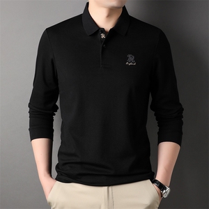 男士长袖t恤春秋季中年喜爸爸婚宴装公公礼服兔年红色本命年衣服图片