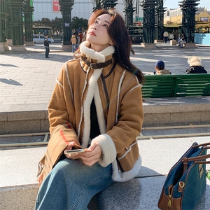 新款加厚保暖皮草外套女冬季显瘦宽松大衣图片