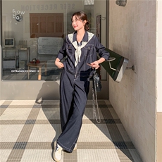 【新品】牛仔套装短外套+弯刀裤两件套带蕾丝披肩，女装套装/套裙，2B076