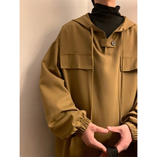 现货DSA059-7839-P45控68秋季连帽休闲宽松高品质百搭卫衣上衣，男装卫衣，电商A059