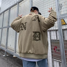 麂皮绒夹克美式复古刺绣潮牌情侣宽松棒球服春秋外套男WT551-P68，男装夹克，星座1008