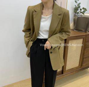 4023A新品2021新秋季工厂设计款西服肩部设计显瘦，其它，素妮