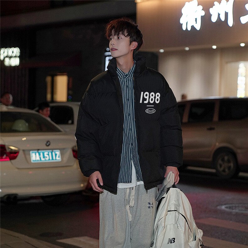 冬季新款港风潮流印花潮牌加厚保暖棉服JK23548特批65控108,男装棉衣,星座605(原A050)