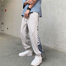 夏季薄款韩版宽松百搭休闲运动裤港风ins潮牌抽绳束脚裤G0821-P30，女装休闲裤，星座1008-2