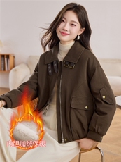 现货！现货！2025冬季女装新款加绒加厚棉衣棉服，女装棉衣/棉服，以桐