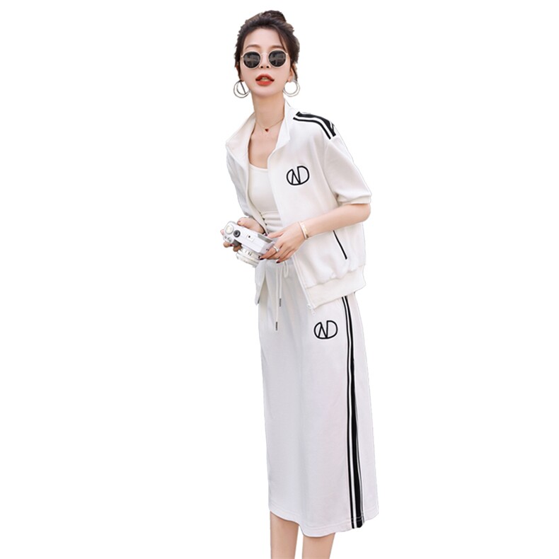 2023夏季新款优雅时尚开衫休闲修身显瘦半身裙套装两件套,女装套装/套裙,瑶迪依秀
