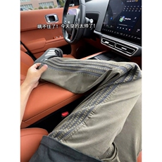 B221美式ins宽松直筒三条织带冰凉感休闲裤LK25470-特P40控68，男装休闲裤，电商B221