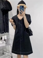 欧货同款明线裁制款连衣裙，女装连衣裙，玩美