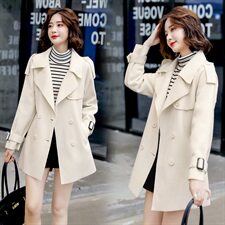 2020冬季新款简约时尚优雅气质系带翻领毛呢外套，女装毛呢外套，浙宝281