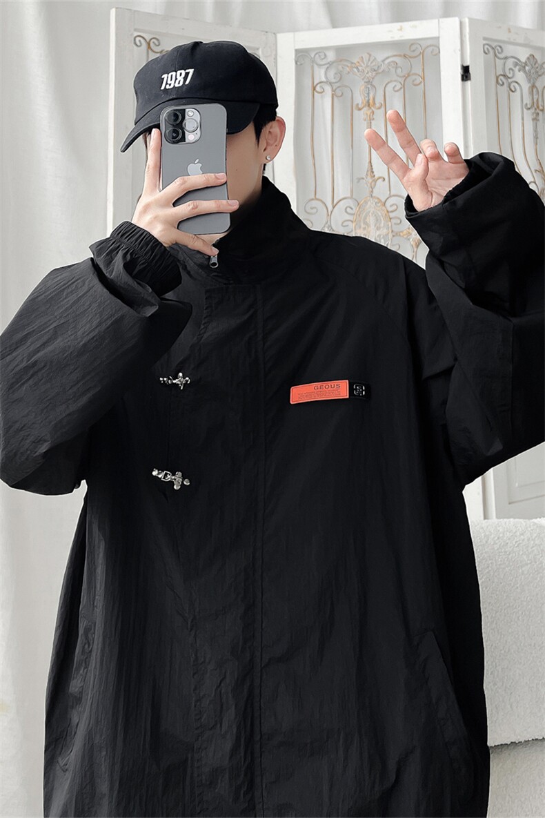 F158/P50有报告UPF50+紫外线防晒衣男飞机扣中式风防晒服,男装防晒衣,电商基地A050
