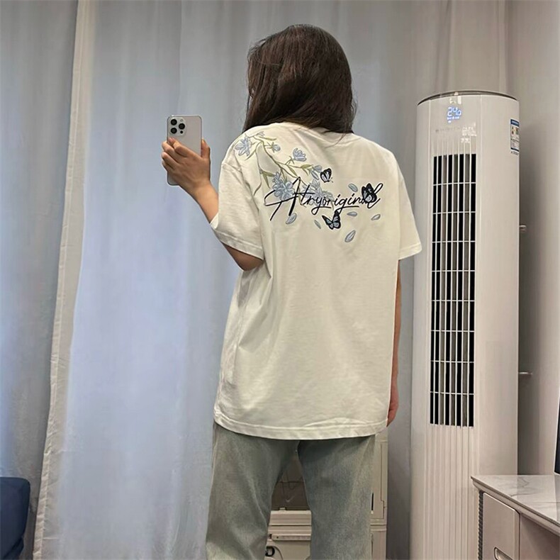 万针全刺绣解构设计260克重磅双纱纯棉高品质美式高街短袖T恤特35图片
