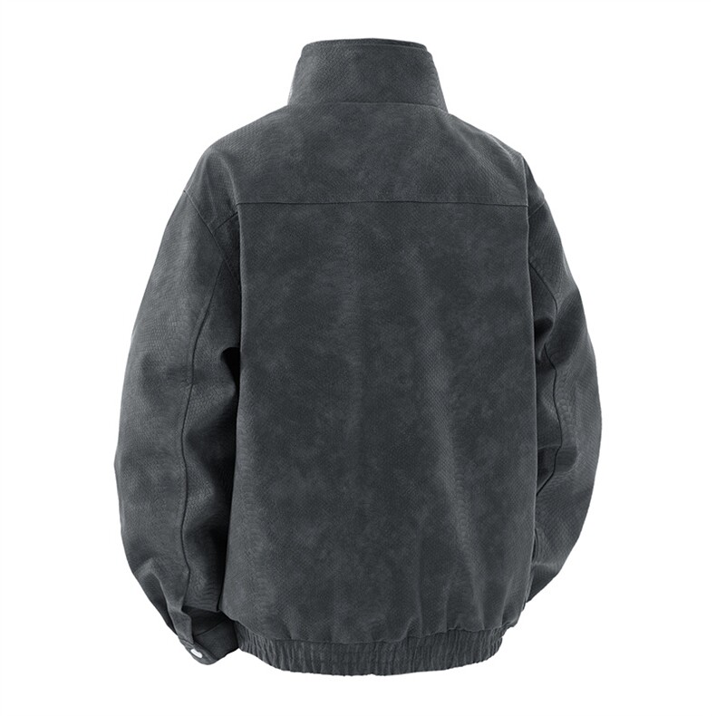 得物二开秋季男士美式潮牌机车服皮衣宽松男女皮夹克JK1190-P90,男装皮衣,星座1103-3